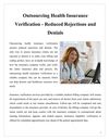 Outsourcing Health Insurance Verification - Reduced Rejections and Denials