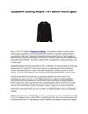 Equipment Clothing Reigns The Fashion World Again