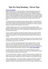 Tips For Stop Smoking – Eleven Tips