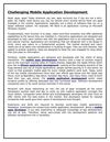 Challenging Mobile application development