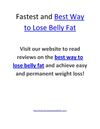 How you can Discover Best Way To Lose Belly Fat