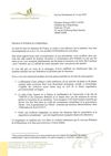 Lettre du Président BAUDIN au Président HOLLANDE