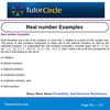 Real number Examples