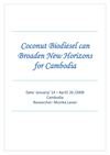 Coconut Biodiesel can Broaden New Horizons for Cambodia 