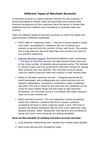 Different types of merchant accounts