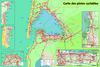 Carte du réseau des pistes cyclables du Bassin d'Arcachon (actualisée en 2012)
