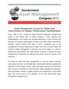 Asset Management Crucial for Middle East Governments to Sustain Infrastructure Developments