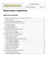 2º Bachiller: Reacciones orgánicas.