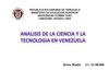 Analisis de la Ciencia y Tecnologia 