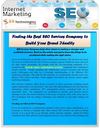 Finding The Best SEO Services Company To Build Your Brand Identity 