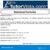 Statistical Formulas