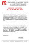 RESOLUTION DU CONSEIL NATIONAL DE LA FEC FO 21, 22 ET 23 MAI 2012