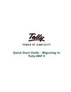 Quick Start - Migrating to TallyERP 9 | School Management Software | Tally Helpdesk | Tally.NET Services
