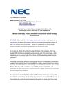 NEC DISPLAY SOLUTIONS NAMES PIERRE RICHER CHIEF EXECUTIVE OFFICER OF THE AMERICAS 