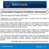 Associative Property Of Addition Worksheets