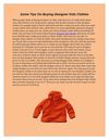 Some Tips On Buying Designer Kids Clothes