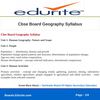 Cbse Board Geography Syllabus