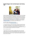 Eligible Bloggers Dish Out Washington Adult Dating Tips