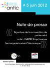 Note de presse ANTIC/MEDEF