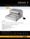 Fellowes Orion™ E 500 Electric Comb Binding Machine Spec Sheet