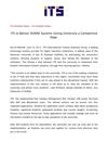 ITS to Bolster AURAK Systems Giving University a Competitive Edge