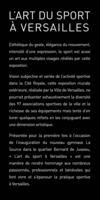 L'Art du Sport à Versailles