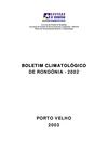 BOLETIM CLIMATOLÓGICO RONDÔNIA 2002