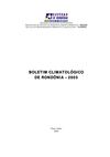 BOLETIM CLIMATOLÓGICO RONDÔNIA 2003