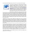 Have a Microsoft Word Training Course And Learn How To Create Dynamic Word Documents