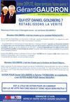 Tract Gérard Gaudron - Critiques sur Daniel Goldberg (Législatives 2012)