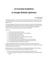 21 Essential Guidelines on Google Website Optimizer