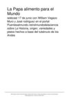 La papa alimento para el Mundo Lic° William Vegazo Muro