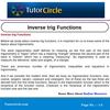 Inverse trig Functions