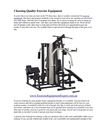 Choosing Quality Exercise Equipment