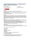 Supplier Marketing Spend Activity in the Medical Devices Industry - 2012-2013: Survey Brief
