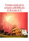 Compmte rendu du voyage à Rome 
