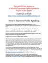How to Improve Public Speaking