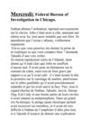 Mercredi: Federal Bureau of Investigation in Chicago.