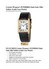 Buy Cartier Women’s W5200004 Tank Solo 18kt Yellow Gold Case Watch