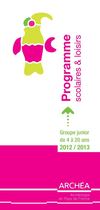 Programme Groupes Junior 2012-2013