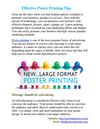 Effective Poster Printing Tips