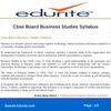 Cbse Board Business Studies Syllabus