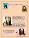 How Can Bulk SMS Be Used For Marketing Purposes--mm