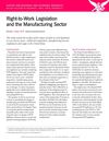 Right-to-Work Legislation and the Manufacturing Sector