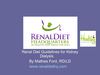 Renal Diet Guidelines for Kidney Dialysis RenalDietHQ