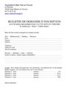 BULLETIN DE DEMANDE D’INSCRIPTION AUX STAGES ORGANISES PAR CULTUR’ARTS EN VERCORS