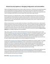 Network Security Appliances- Managing Configurations and Vulnerabilities