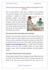What to Expect from an Emergency Room Transcription Service Provider