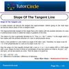 Slope Of The Tangent Line 
