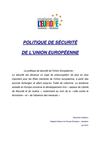 La politique européenne de sécurité 